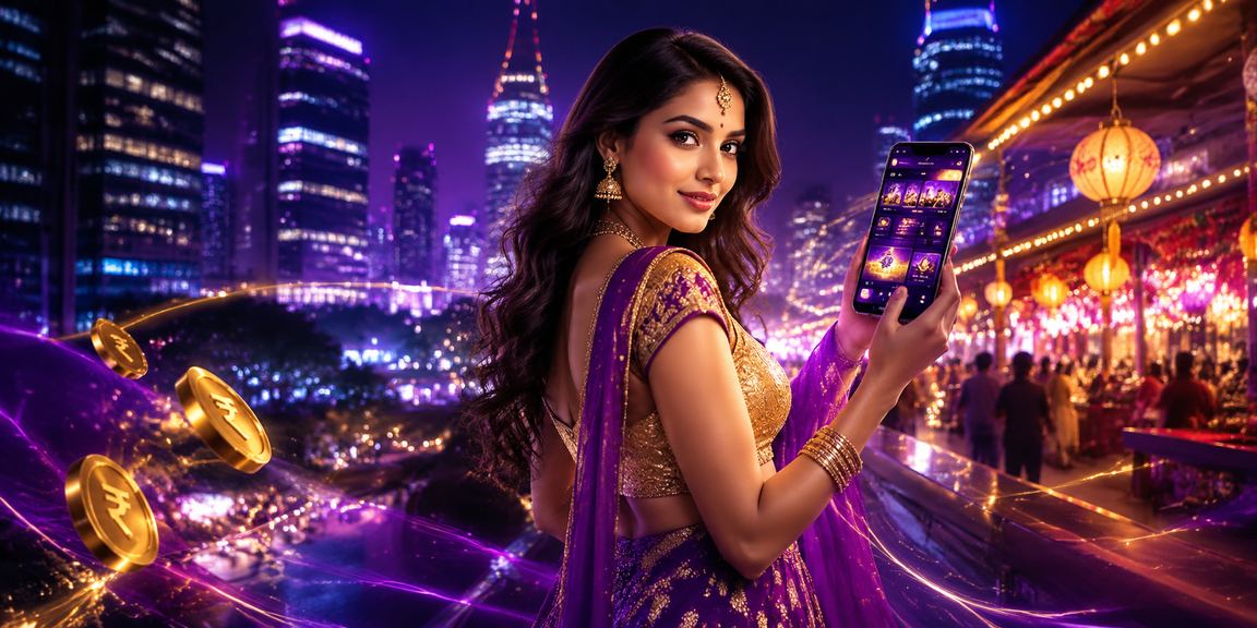 Indian player enjoying mobile casino game indoors